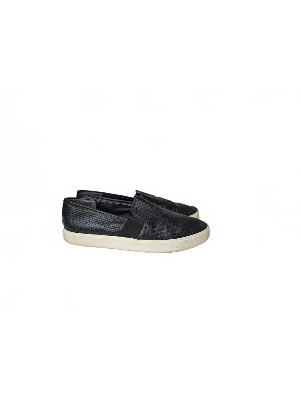 Vince Blair Black Leather Slip-On Sneakers US 10‎